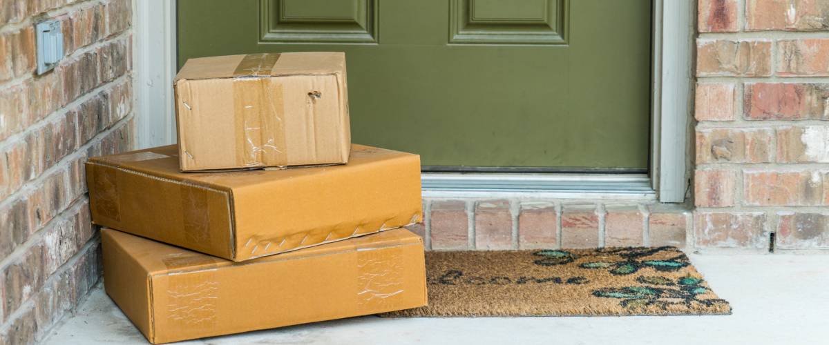 Packages delivered to doorstep