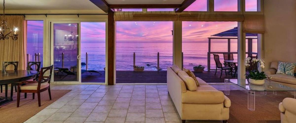 The view at sunset from the Malibu home recently sold by Barry Williams of The Brady Bunch