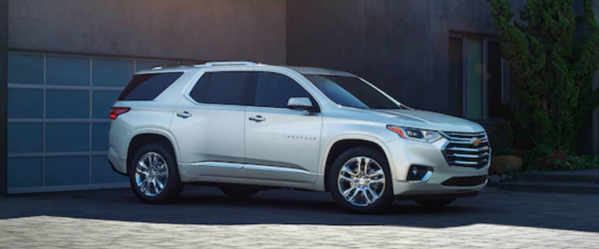 Silver Chevrolet Traverse