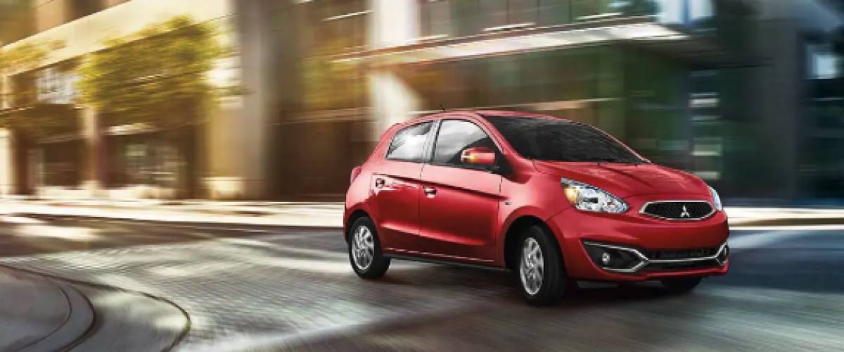 Red Mitsubishi Mirage