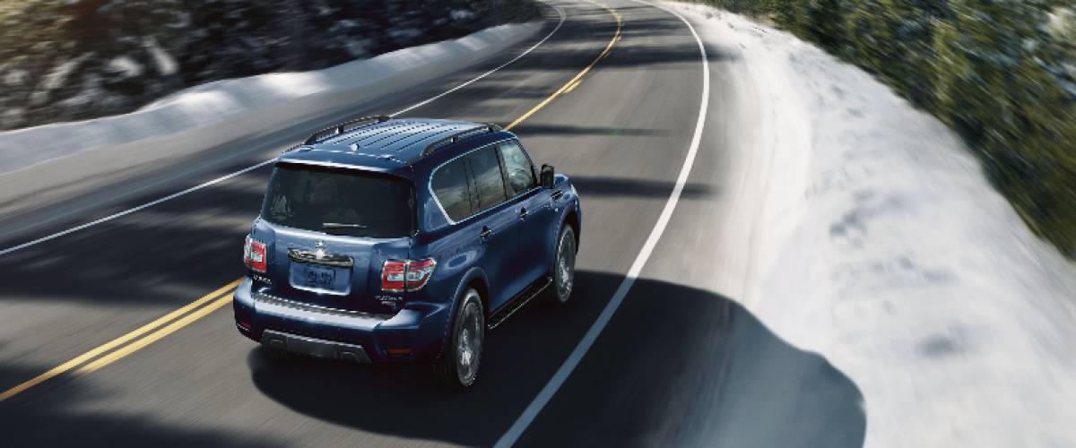 Blue Nissan Armada