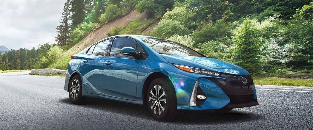 Blue Toyota Prius Prime