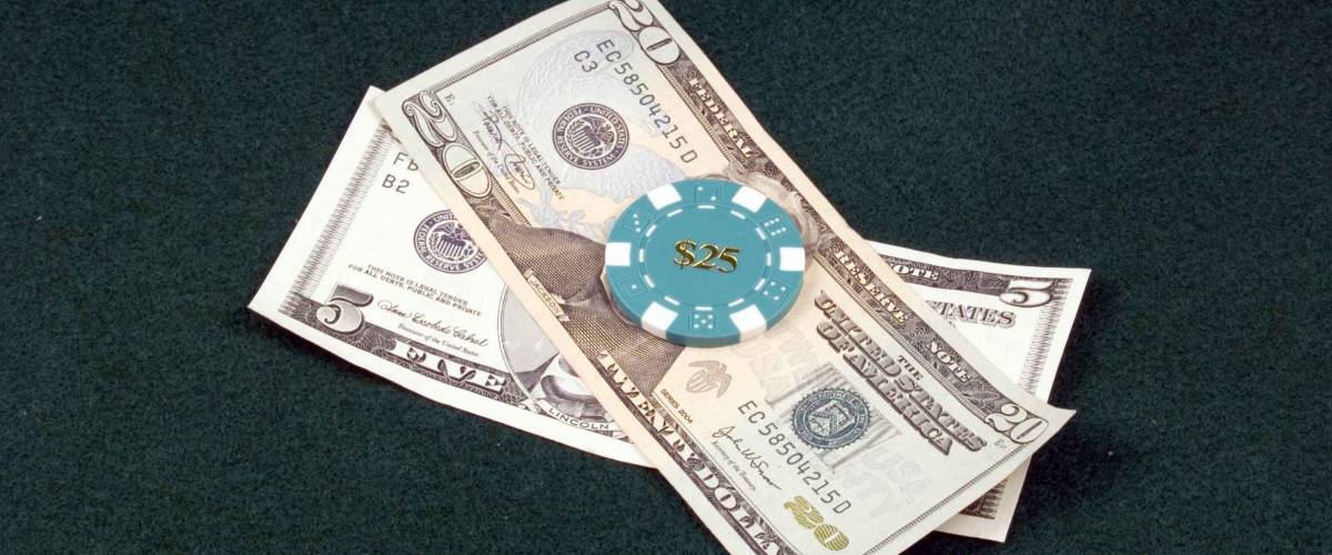 $25 Chip with cash