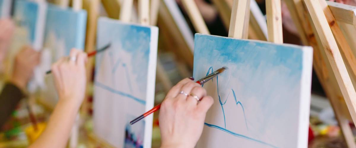 painting at art school.