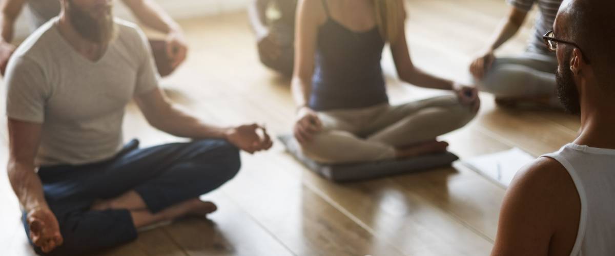 Diversity People Exercise Class Relax Concept