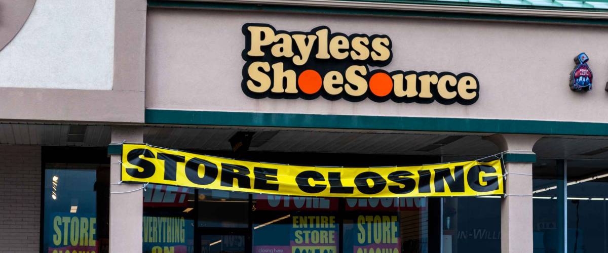 Payless Shoe Source Brick And Mortar Company Closing Store - Taken in Bangor, Maine