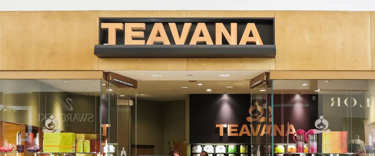 DENVER, USA - JUNE 25, 2014: Unidentified people at Teavana store in Denver. Teavana is a specialty tea and tea accessory retailer based in Atlanta, Georgia.