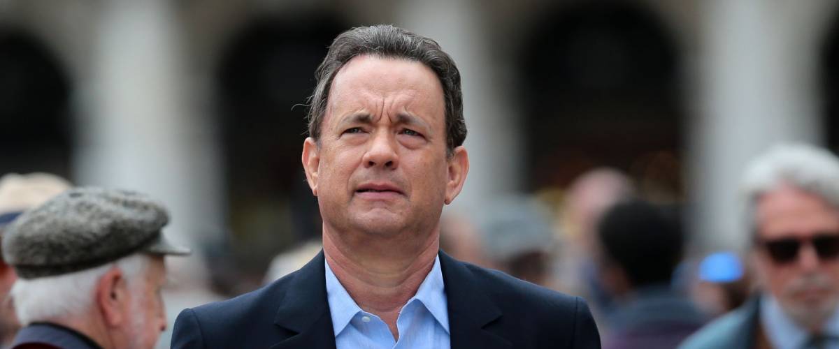VENICE, ITALY - APRIL 28: Tom Hanks during the filming of