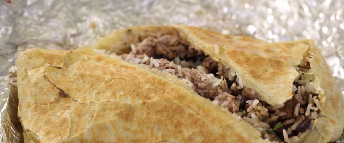 Burrito with cheese