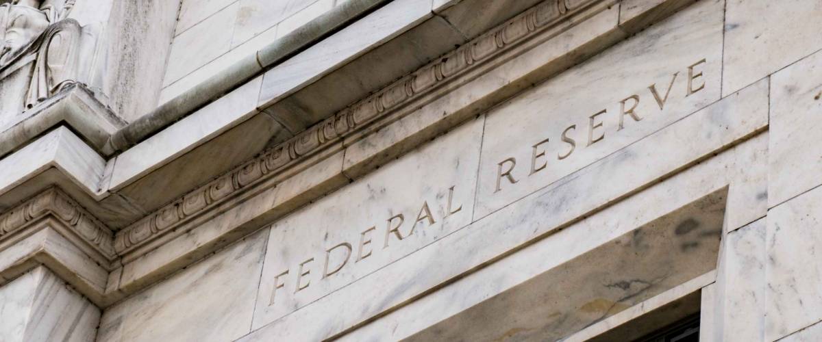 Facade on the Federal Reserve Building in Washington DC