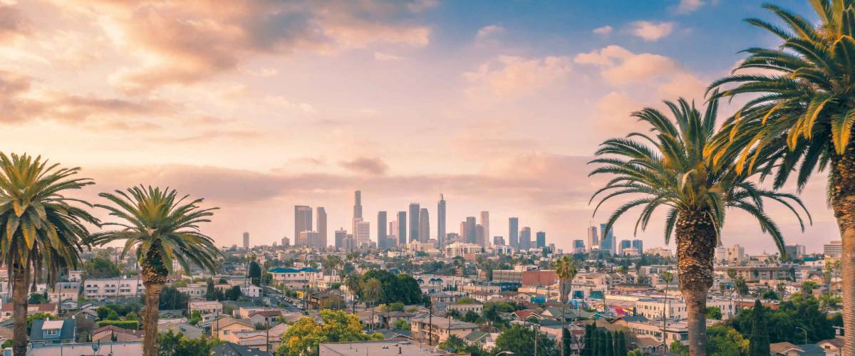 Beautiful sunset of Los Angeles